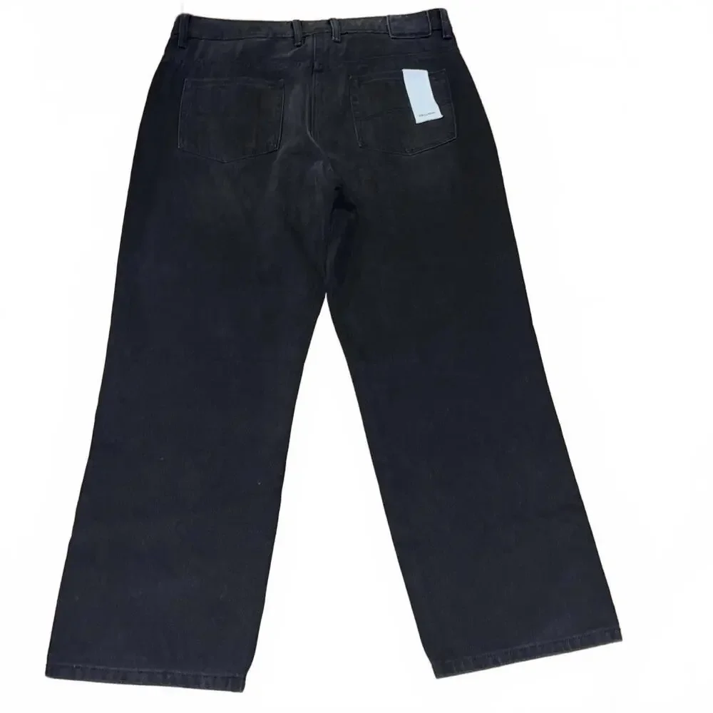 Collusion X005 Black Straight Leg Jeans 34x30 Grunge Skater Cotton 90s